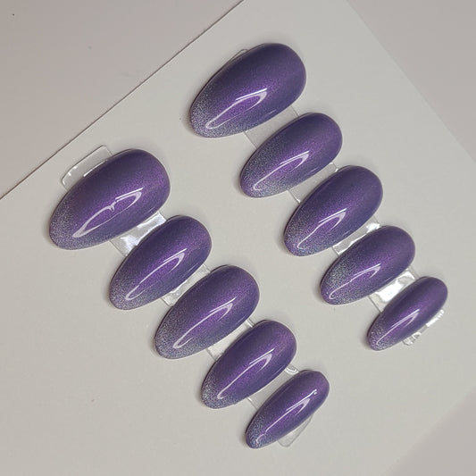 Celestial Lilac Medium Almond Press-On Nails