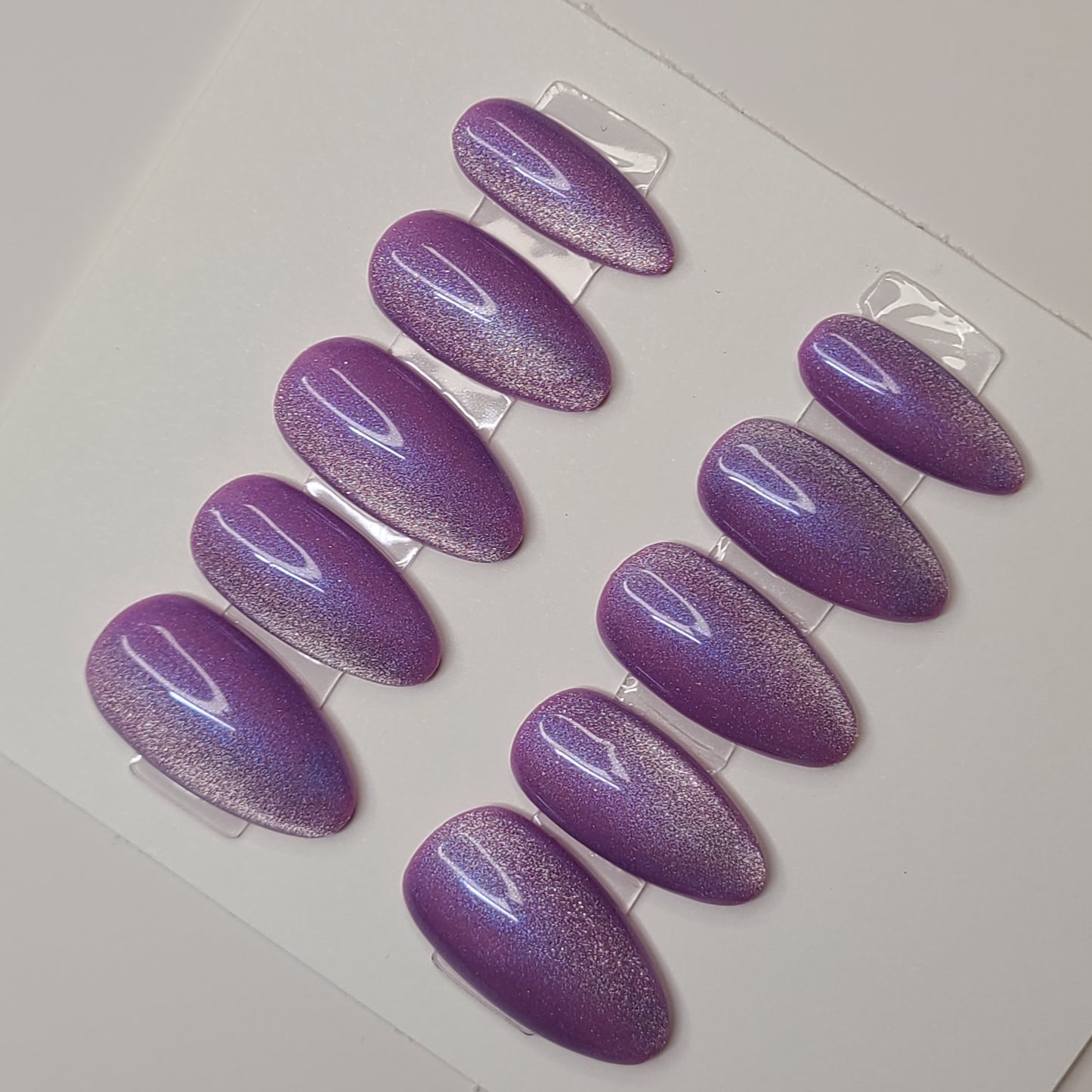 Lavender Aura Medium Almond Press-On Nails