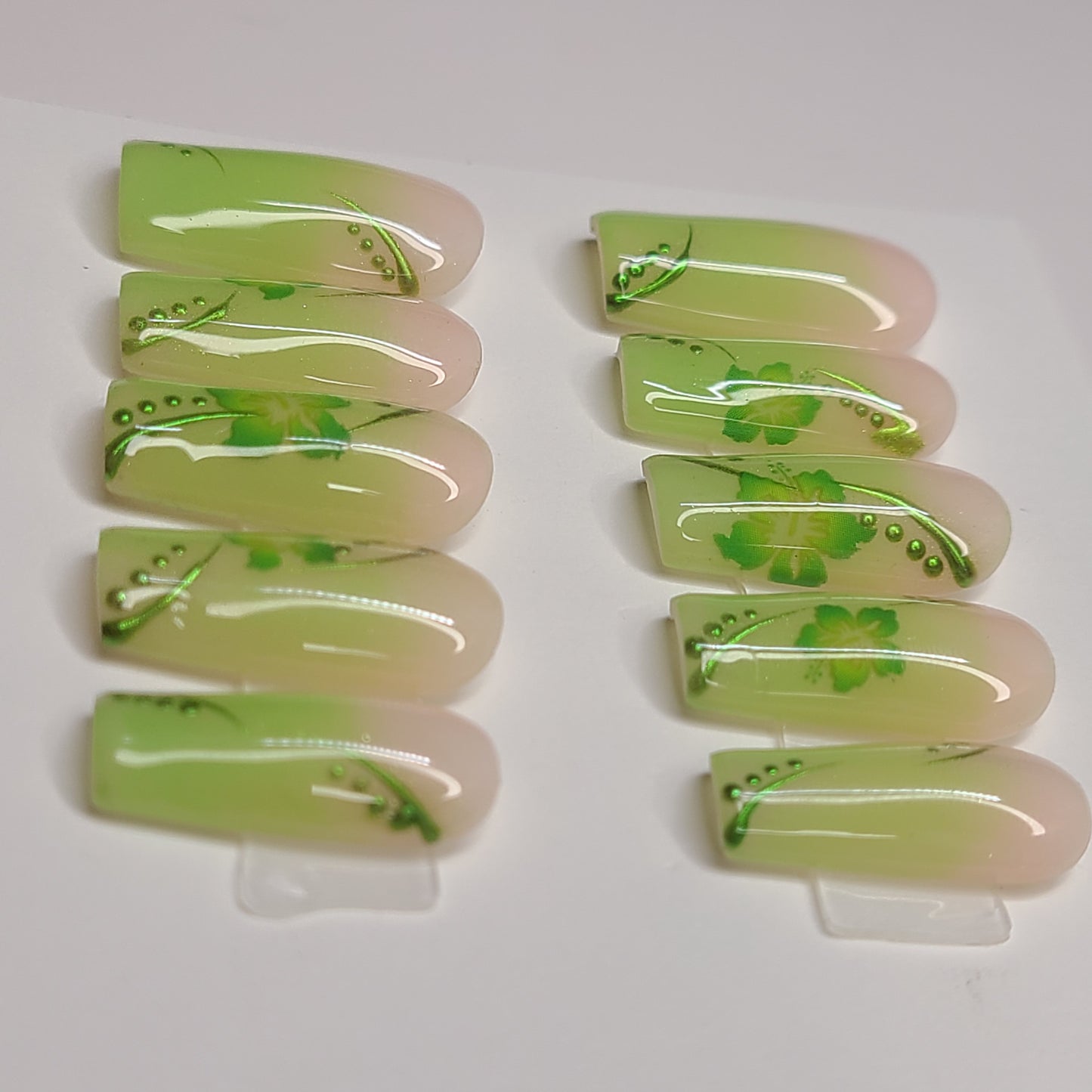 Electric Bloom Medium Square Press-On Nails