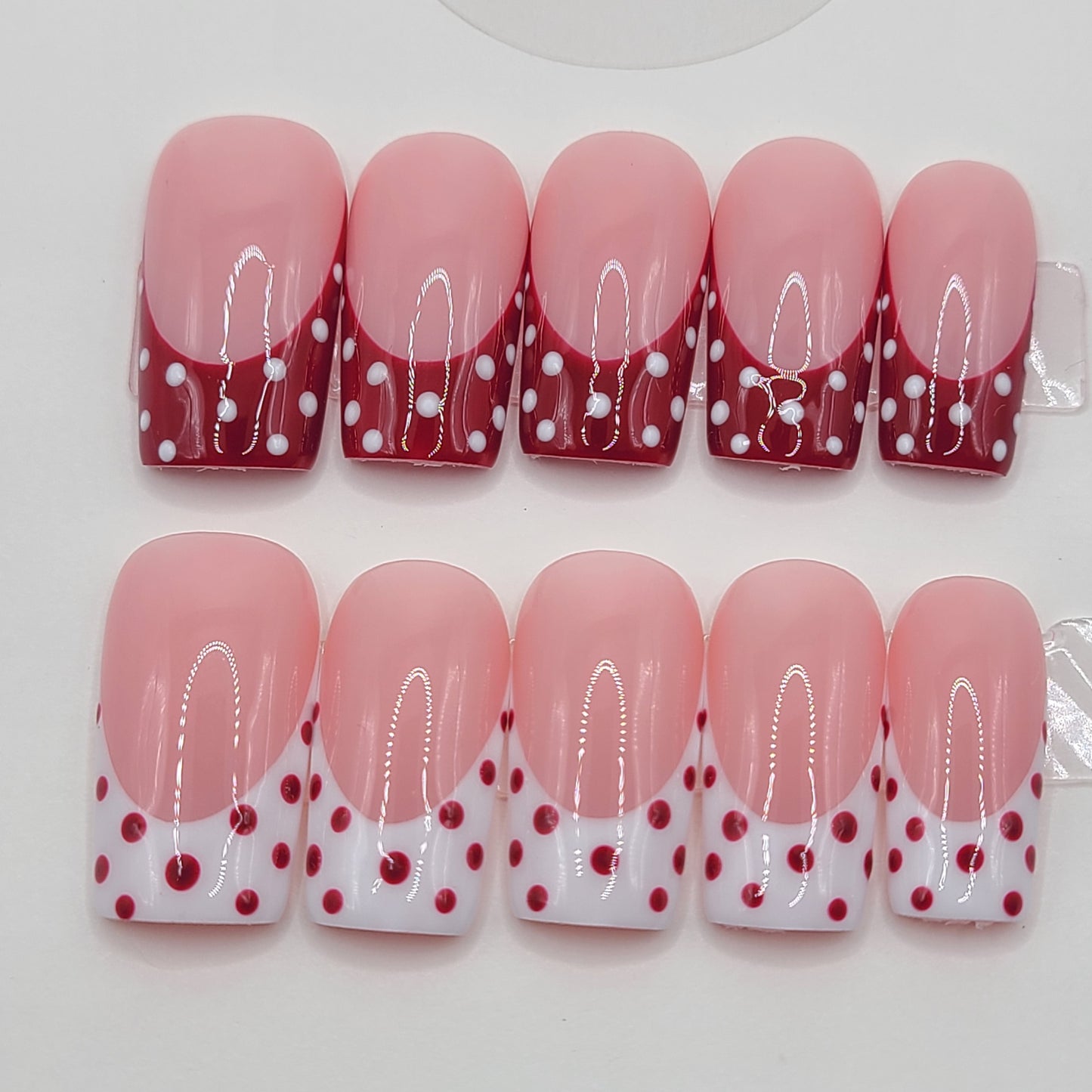 Cherry Pop Medium Square Press-On Nails
