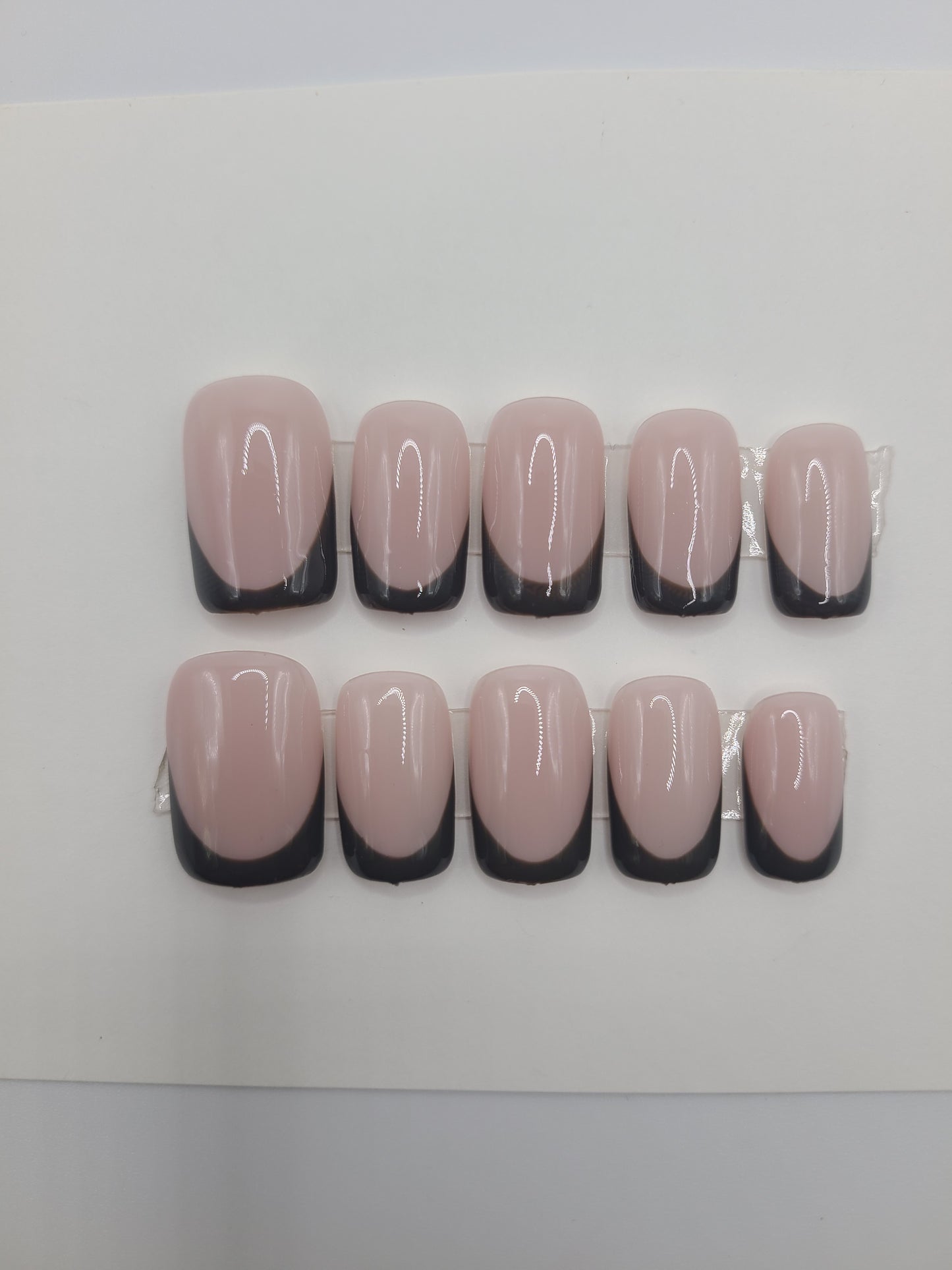 Midnight Veil (10 pieces, Short Square Press on Nail)