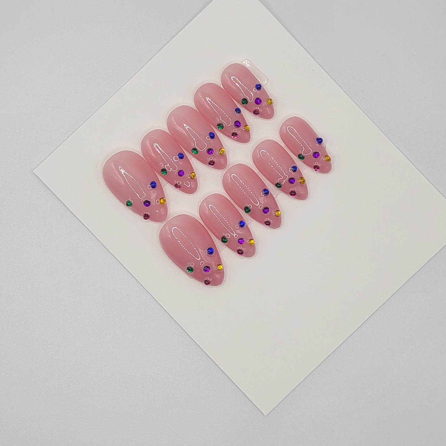 Prism Petals Medium Almond Press-On Nails