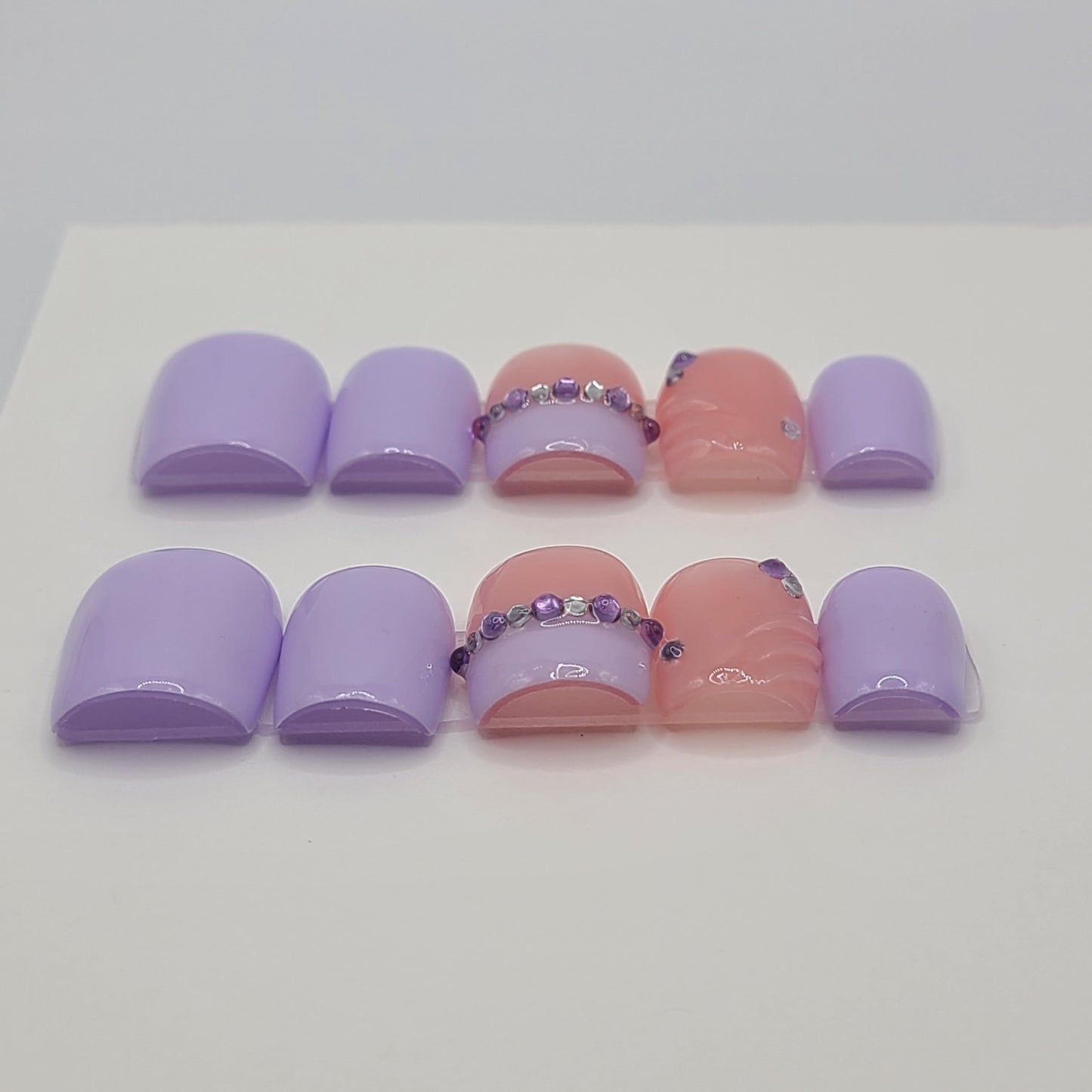 Violet Radiance Extra Short Square Press-On Nails