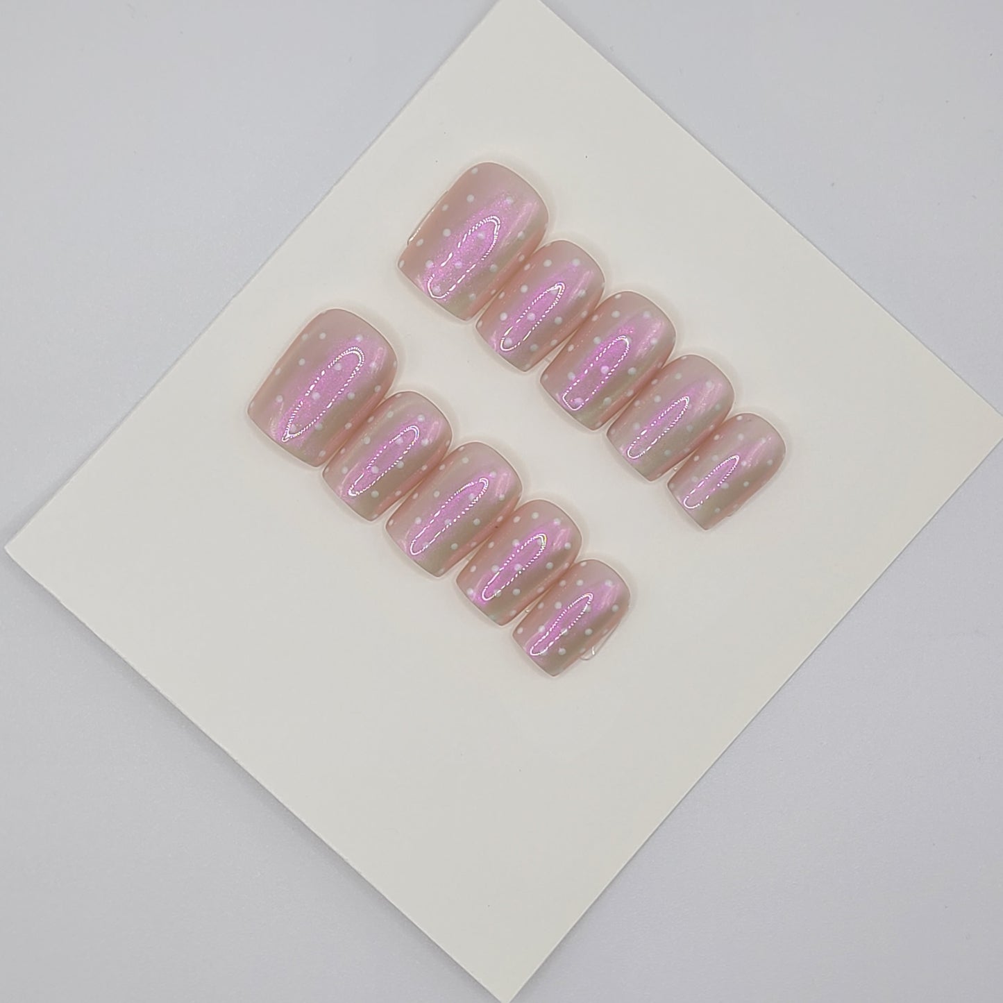 Moonlit Mist Short Square Press-On Nails