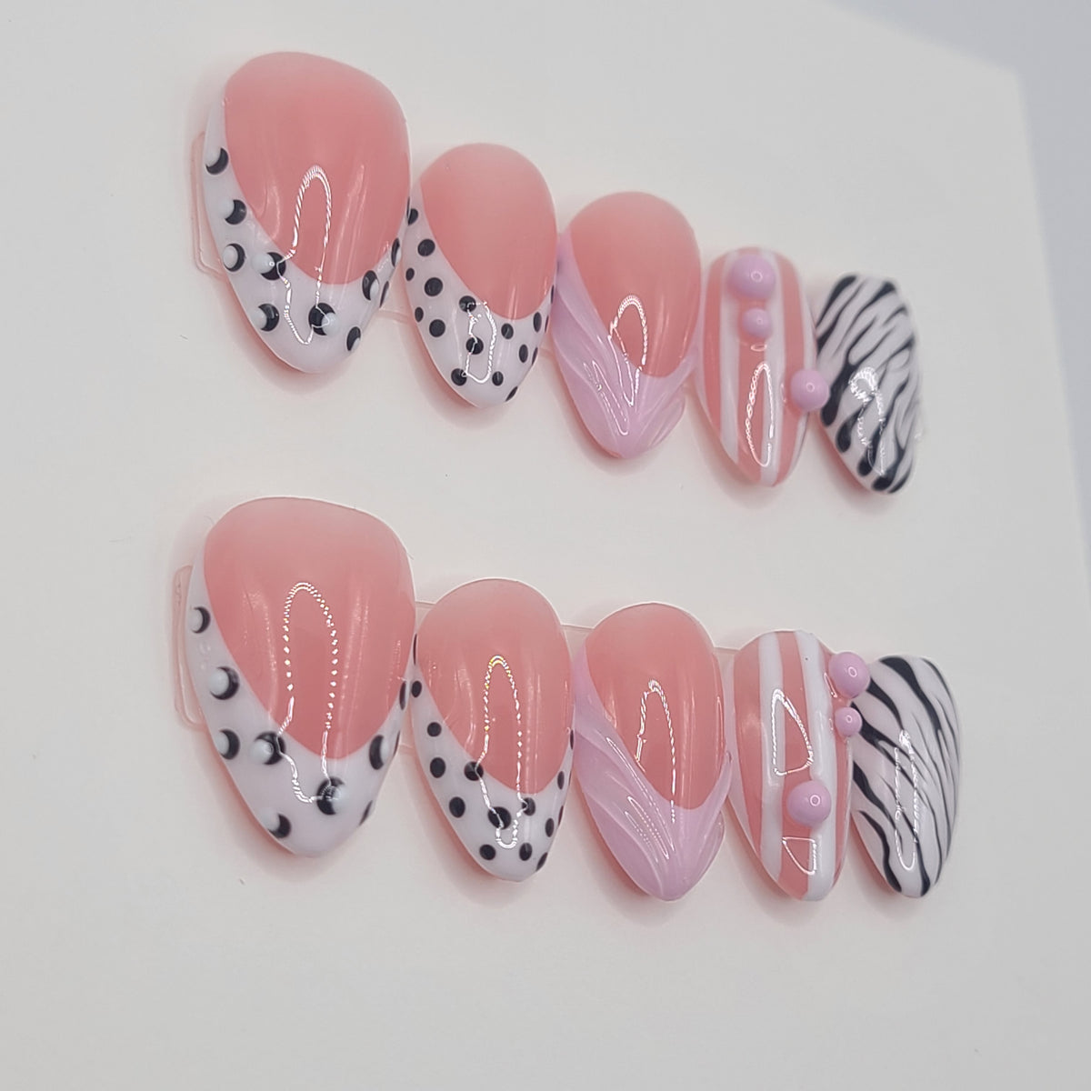 Lunar Bubble Short Almond Press-On Nails