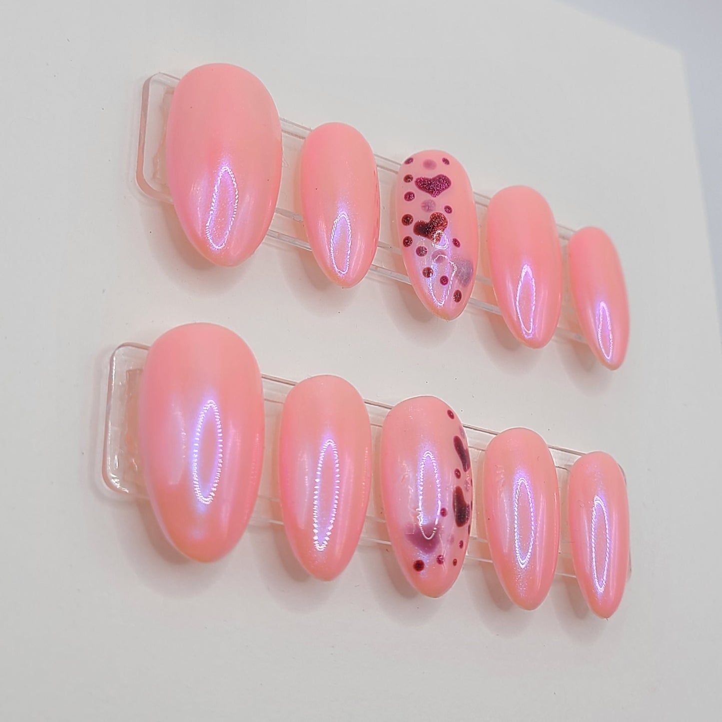 Cupid Chrome (10 Pieces, Medium Almond Press On Nails)