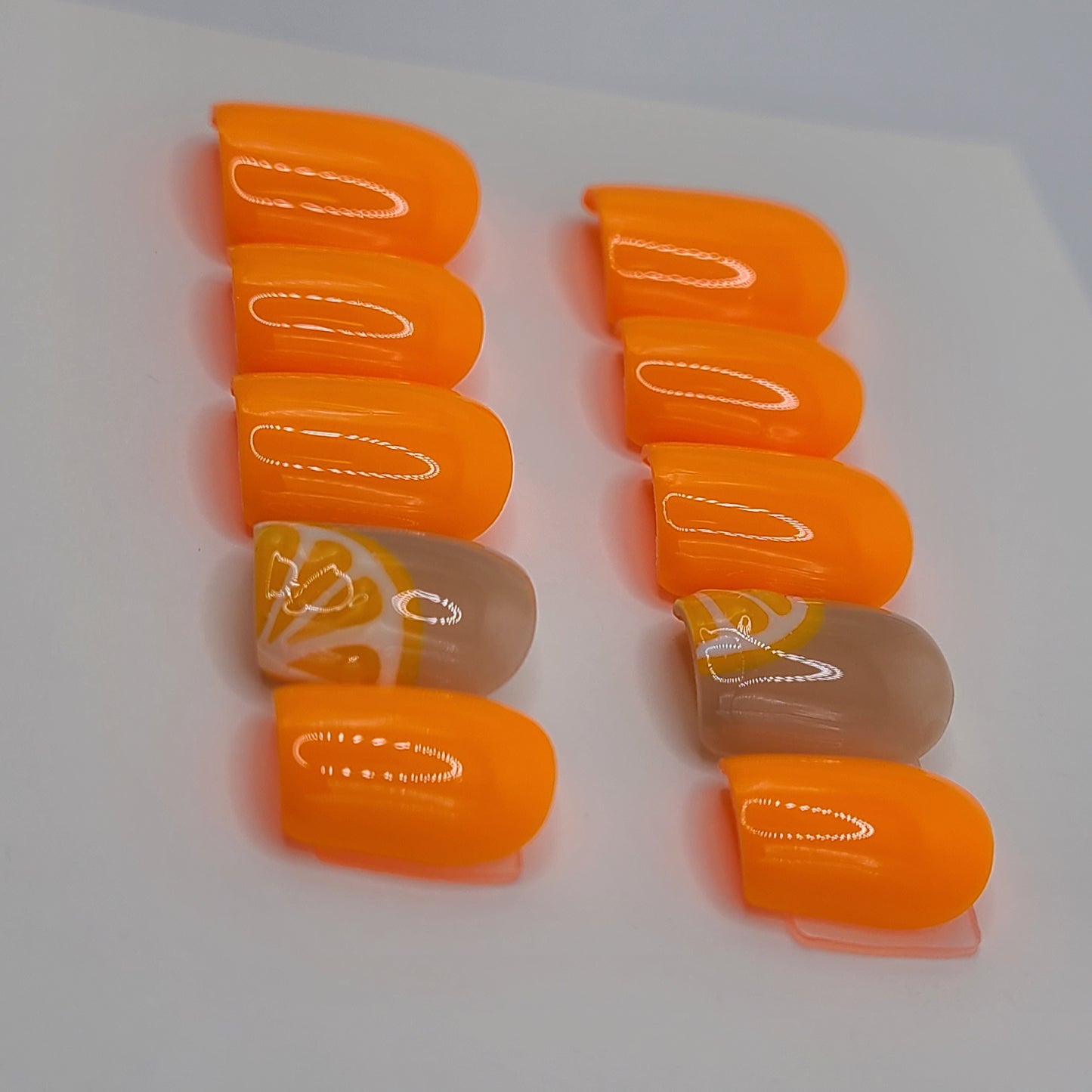 Citrus Glow Extra Short Square Press-On Nails