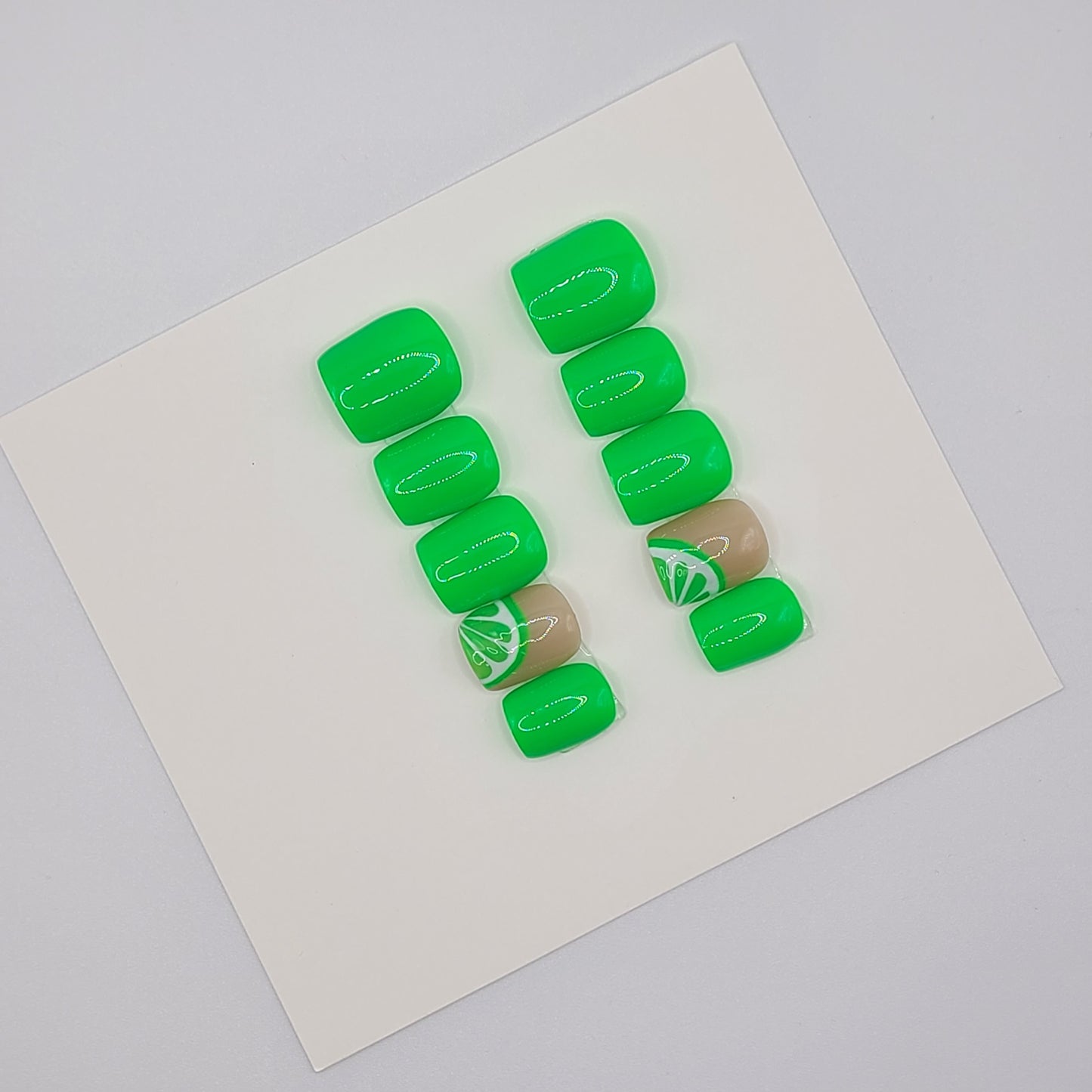 Lime Light Extra Short Square Press-On Nails