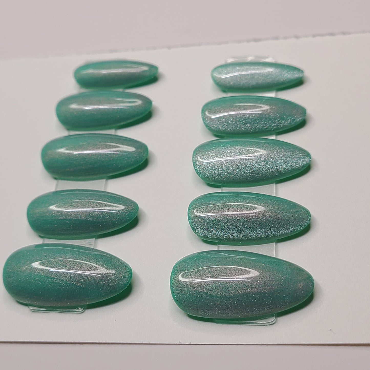 Matcha Mirage Medium Almond Press-On Nails