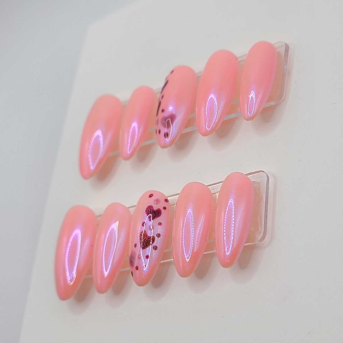 Cupid Chrome (10 Pieces, Medium Almond Press On Nails)