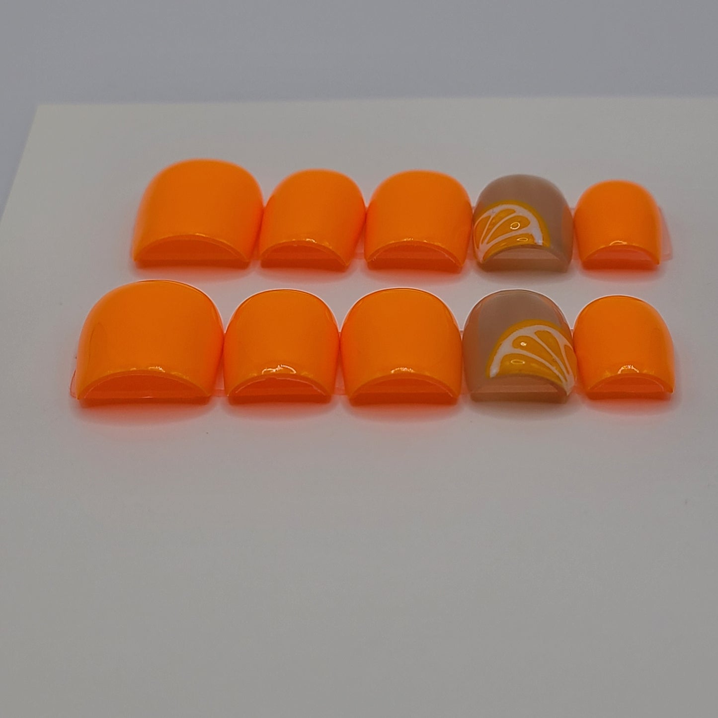 Citrus Glow Extra Short Square Press-On Nails