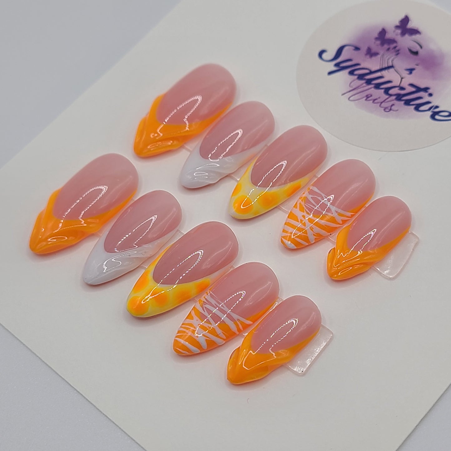 Citrus Muse Medium Almond Press-On Nails