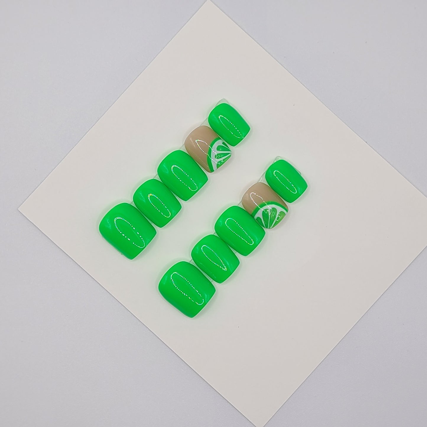 Lime Light Extra Short Square Press-On Nails