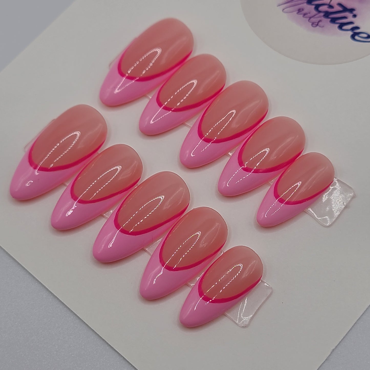 Sweet Blush Medium Almond Press-On Nails