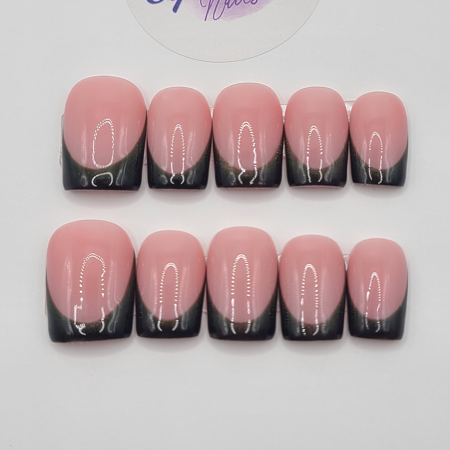 Midnight Mirage Short Square Press-On Nails