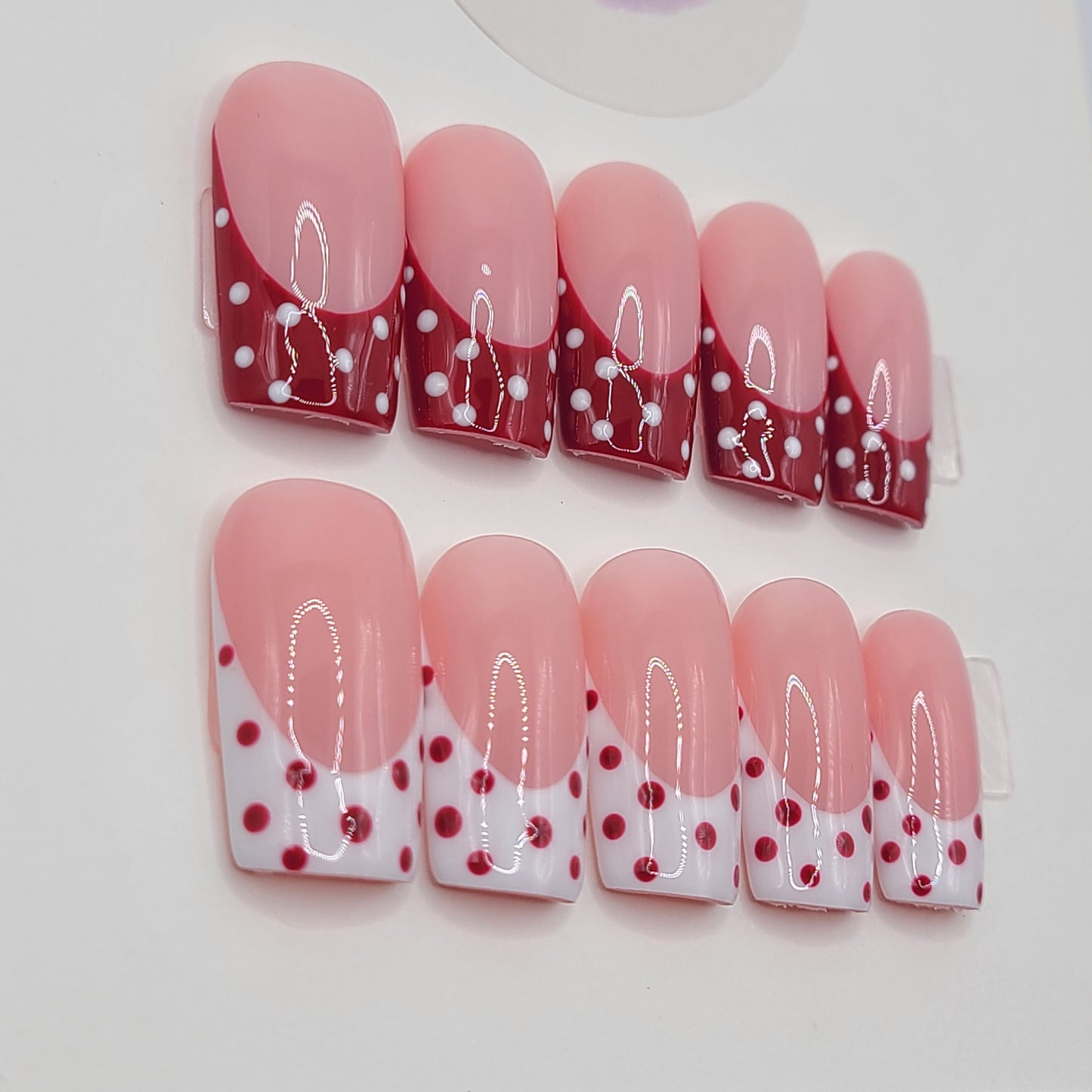 Cherry Pop Medium Square Press-On Nails