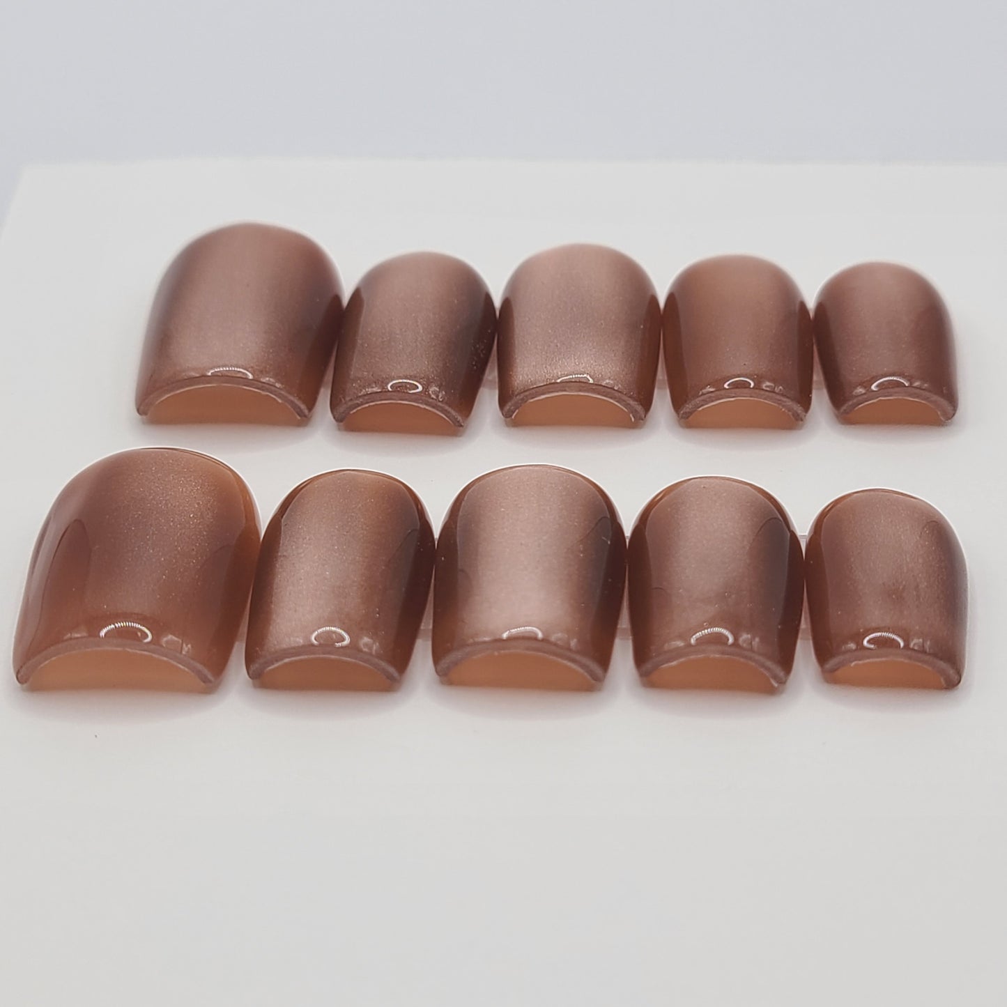 Mocha Mirage Short Square Pres-On Nails