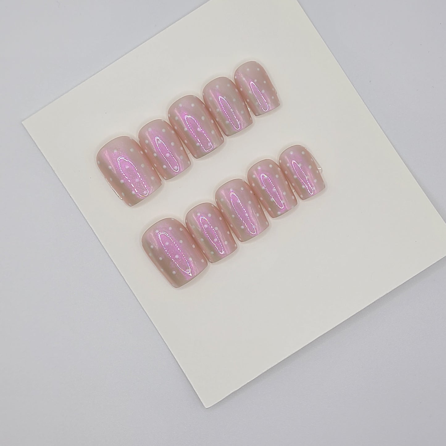Moonlit Mist Short Square Press-On Nails