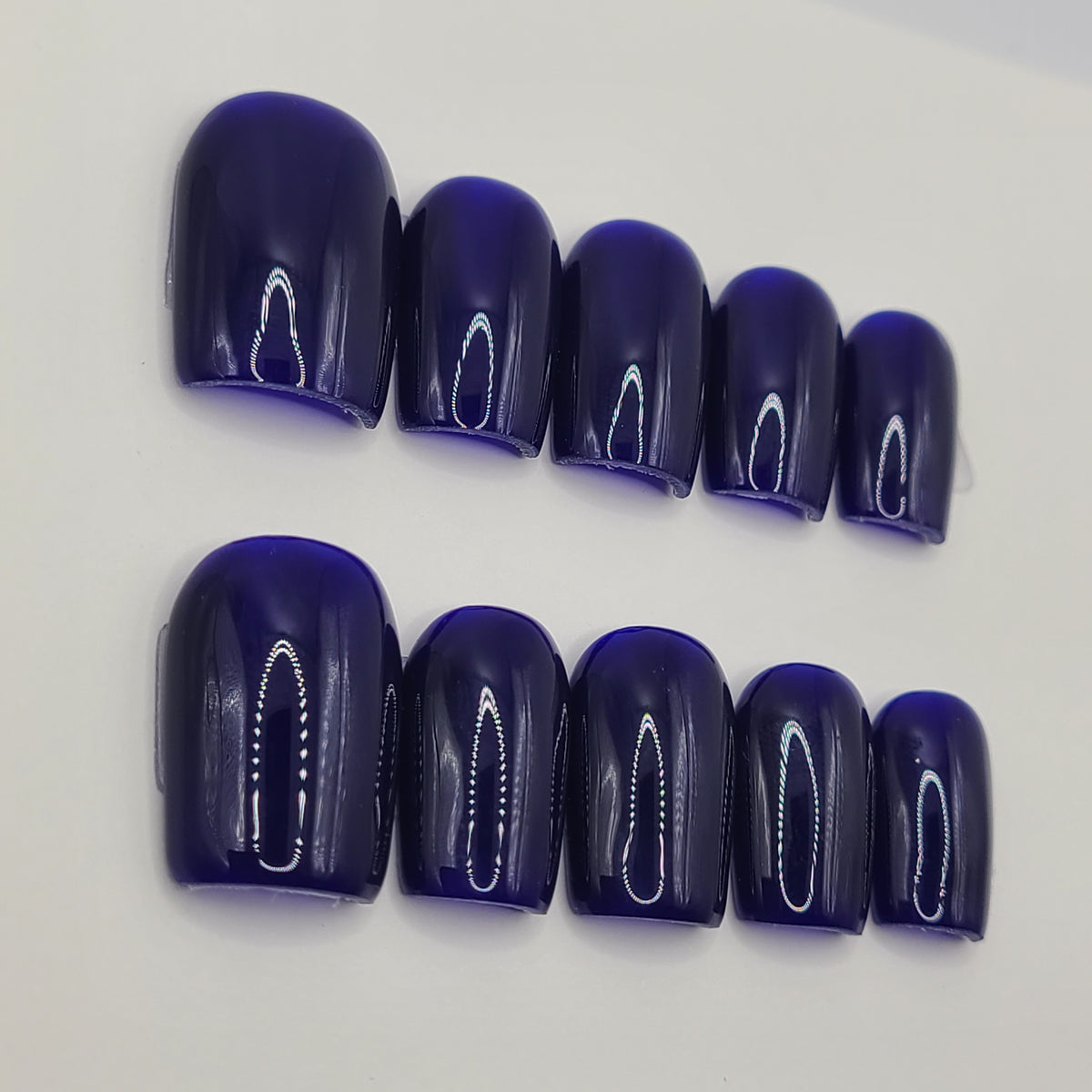 Deep Current Short Square Press-On Nails