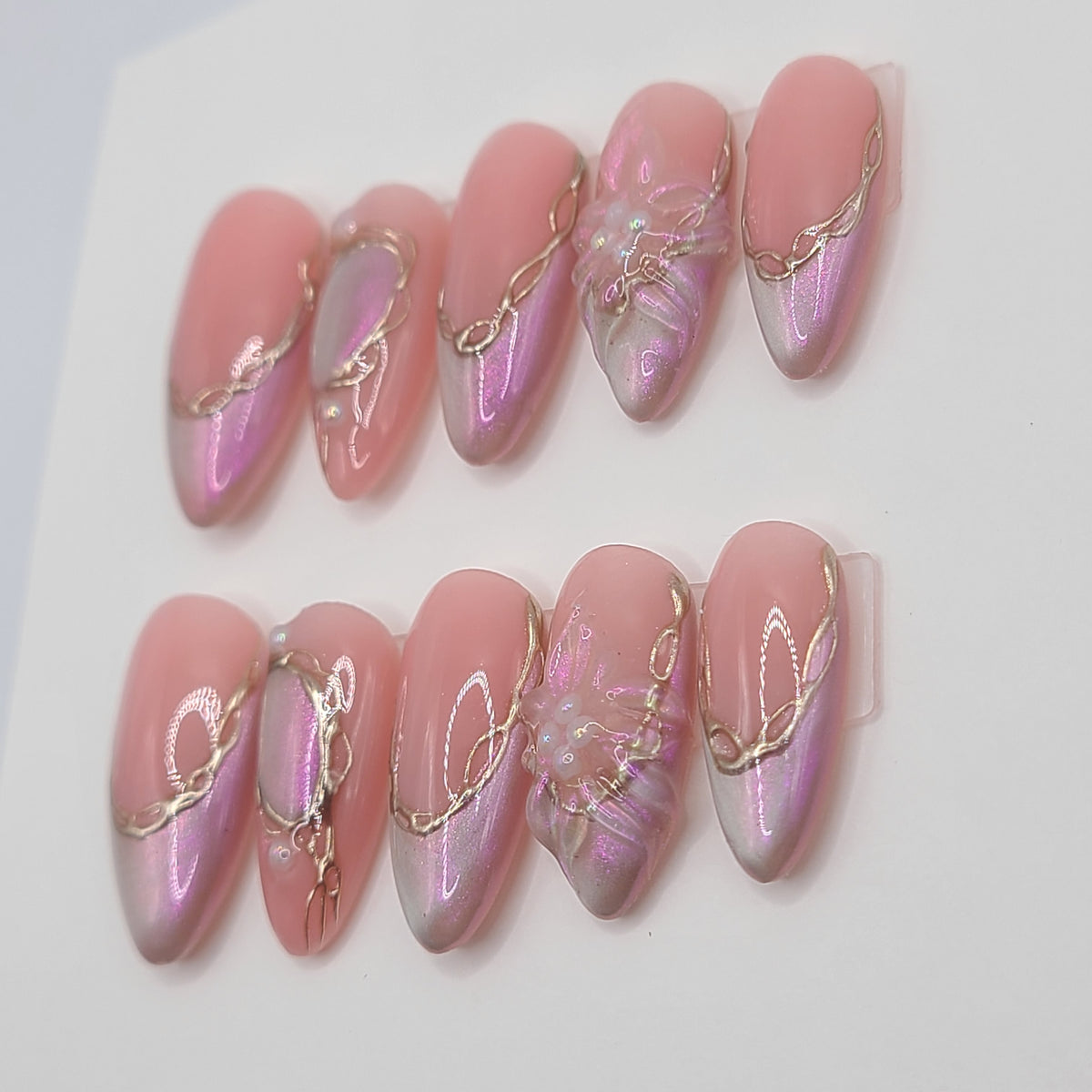 Opaline Reverie Medium Almond Press-On Nails