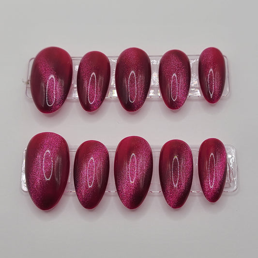 Rose Magnet (10 Pieces, Medium Almond Press On Nails)
