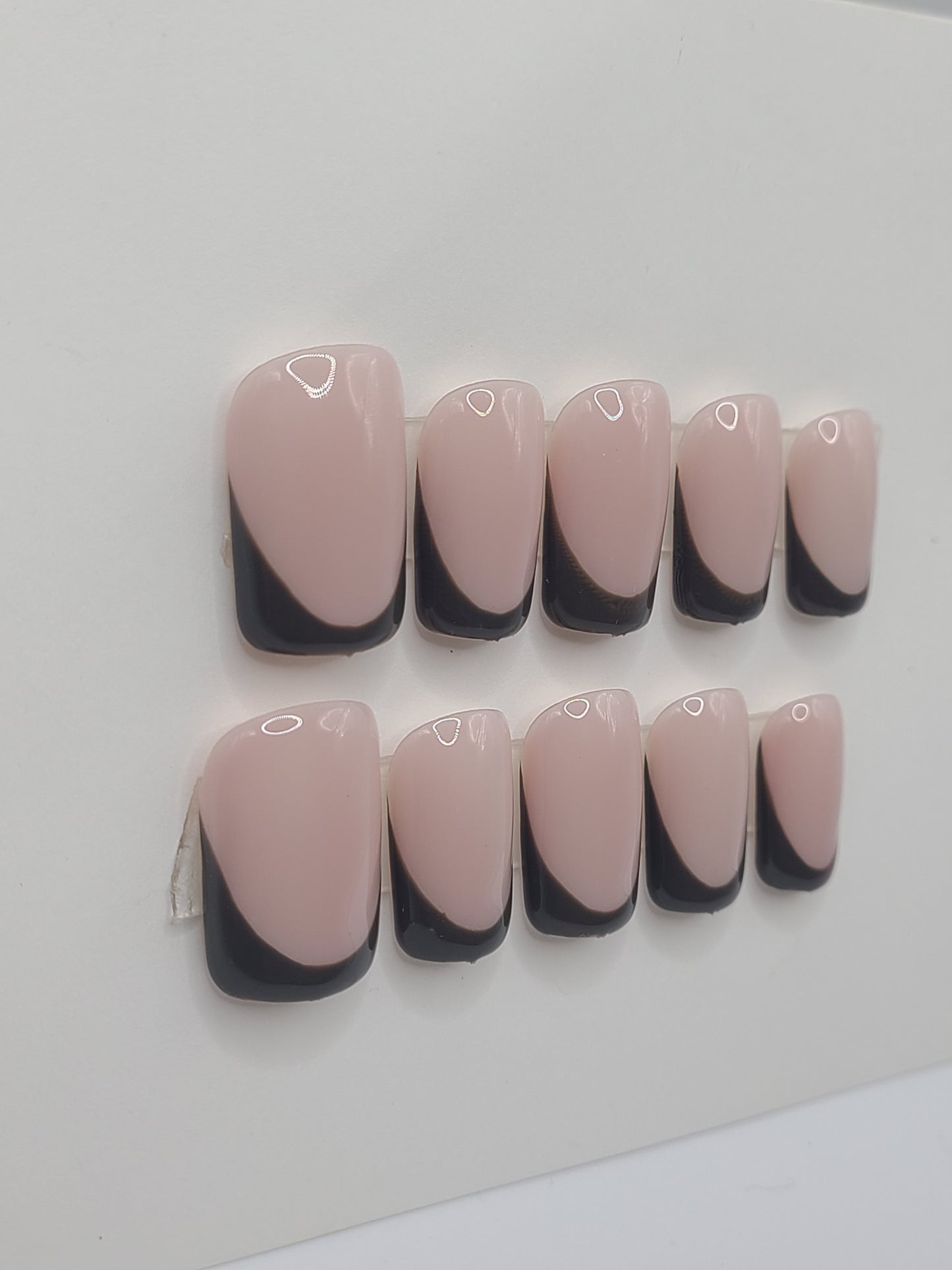 Midnight Veil (10 pieces, Short Square Press on Nail)