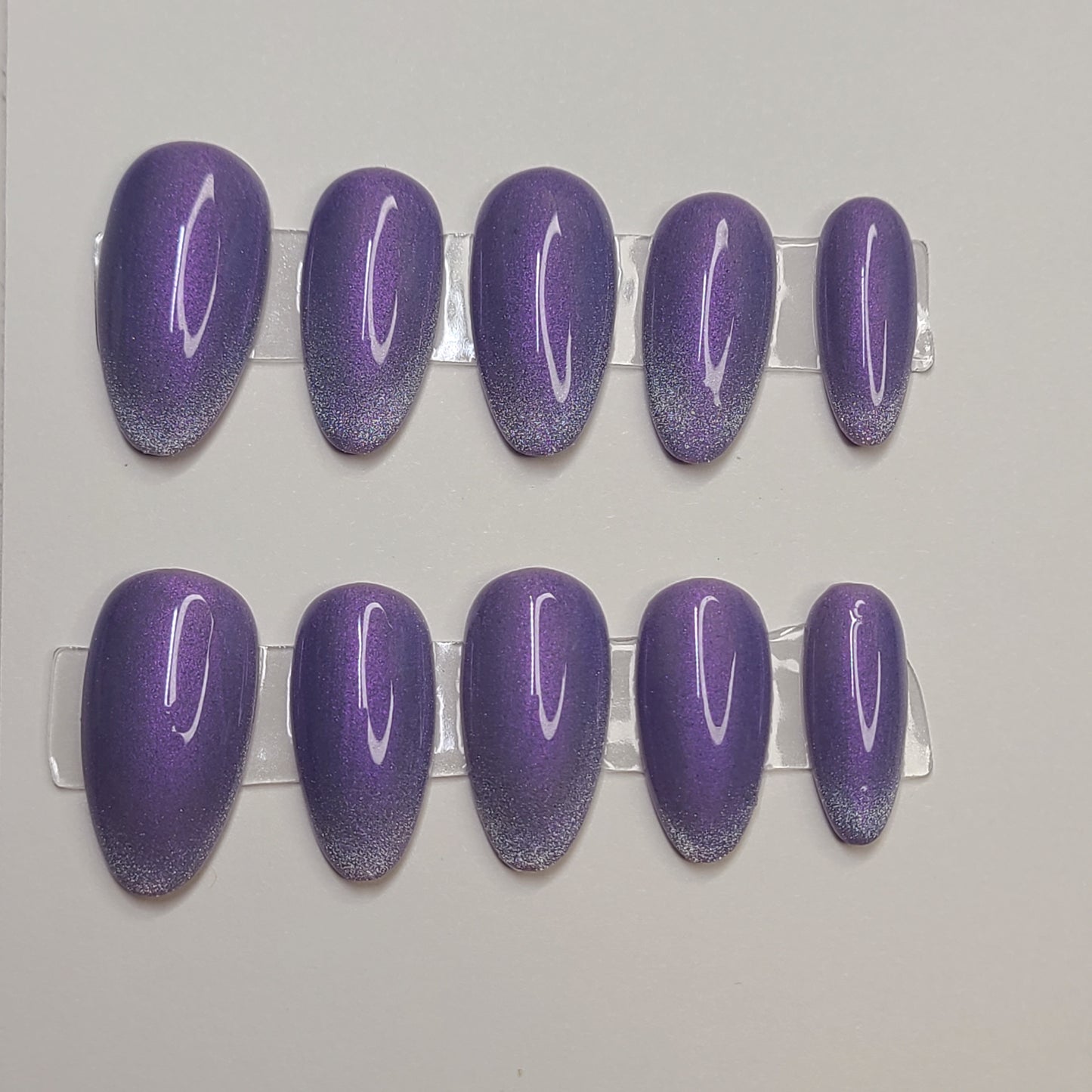 Celestial Lilac Medium Almond Press-On Nails