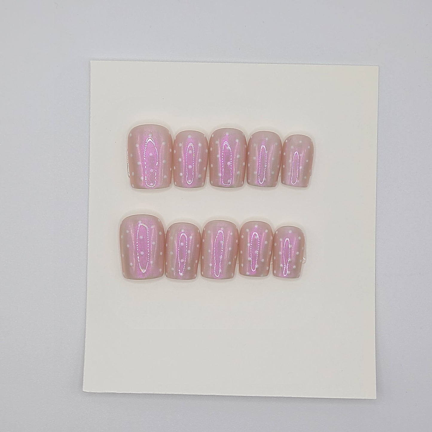 Moonlit Mist Short Square Press-On Nails